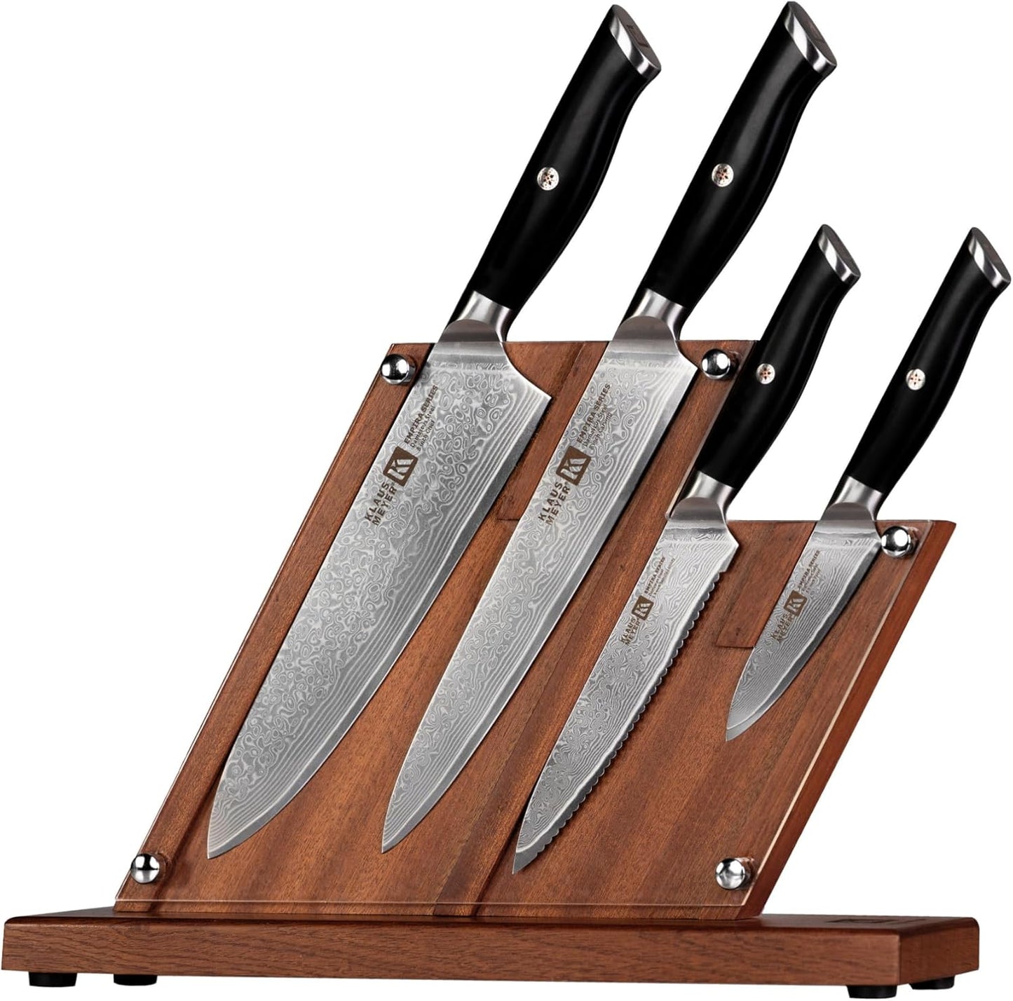 5 Piece Damascus Knife Block Set
