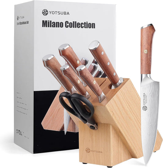 8PCS Kitchen Knife Set with Scissors & Sharpener